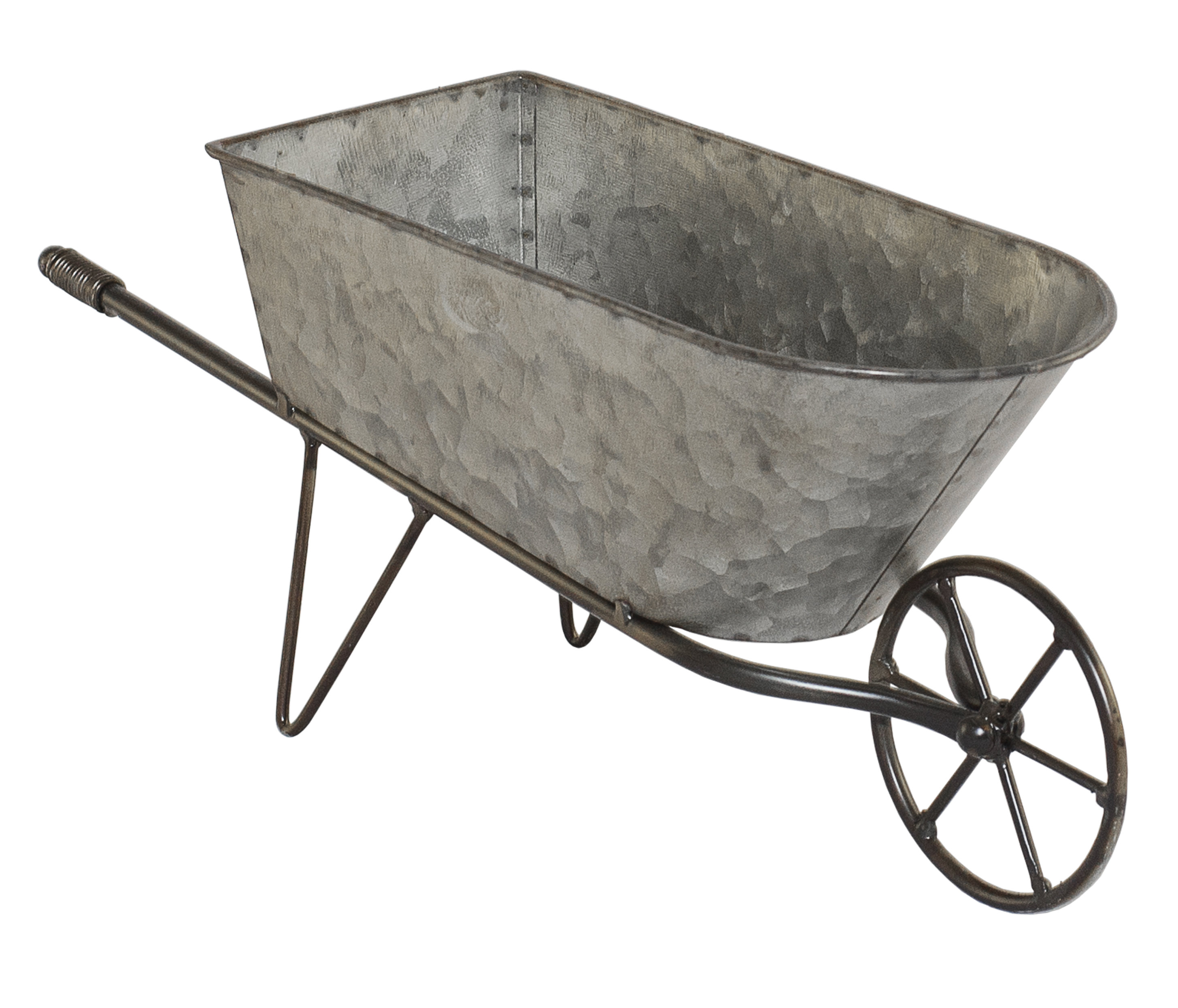 Humboldt Galvanized Metal Wheelbarrow Planter