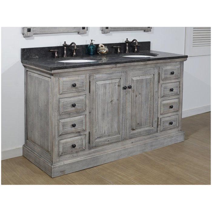 Wayfair Bathroom Vanity >> Carlton 60 Rustic 2 Sink Bathroom Vanity Set Wayfair Bathroom Vanity >> Carlton 60 Rustic 2 Sink Bathroom Vanity Set