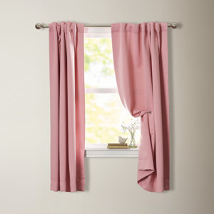 Solid Blackout Thermal Rod Pocket Curtain Panels (Set of 2)