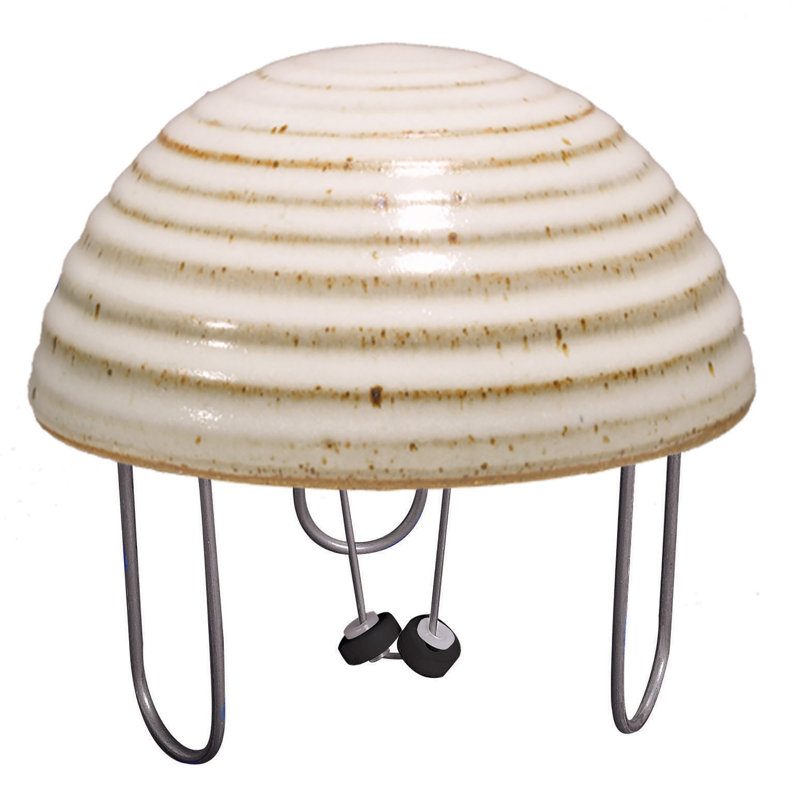 Water Wiggler with Glazed White Ceramic Pottery Cover