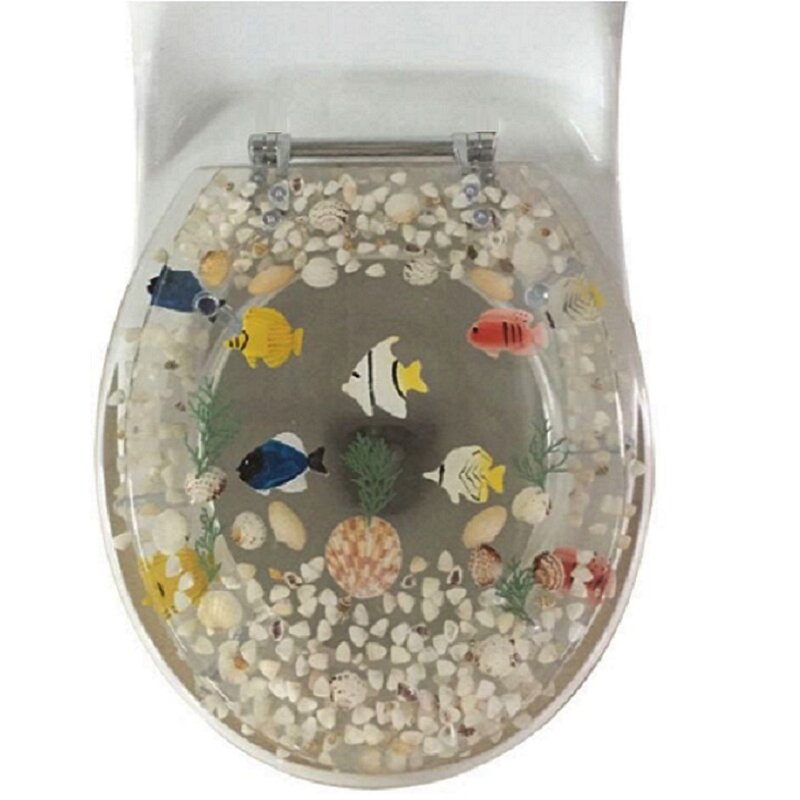 clear toilet seat with fishing lures