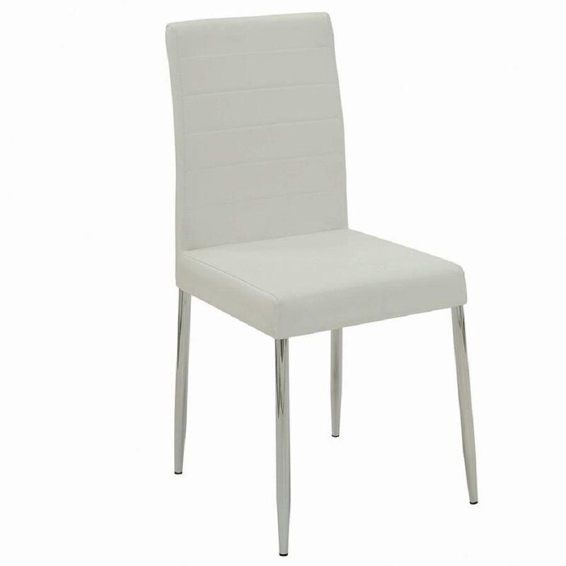 Ebern Designs Upholstered Dining Chair in White | Wayfair