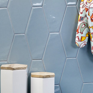 Find The Perfect Hexagonal Tile Wayfair Birmingham 4 X 8 Ceramic Field Tile In Dew
