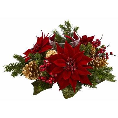 Artificial Poinsettia Candelabrum The Holiday Aisle®