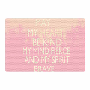 Suzanne Carter Kind Typography White/Pink Area Rug