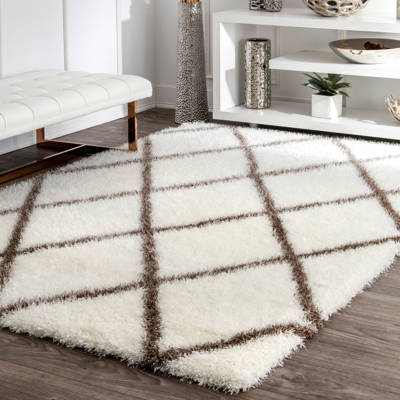 Mercury Row Bronson Plush Brown Cream Area Rug Reviews Wayfair Bronson Plush Brown Cream Area Rug