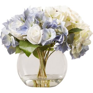 Millau Hydrangea and Rose Bouquet in Water