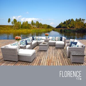 Florence 17 Piece Sectional Seating Group with Cushion