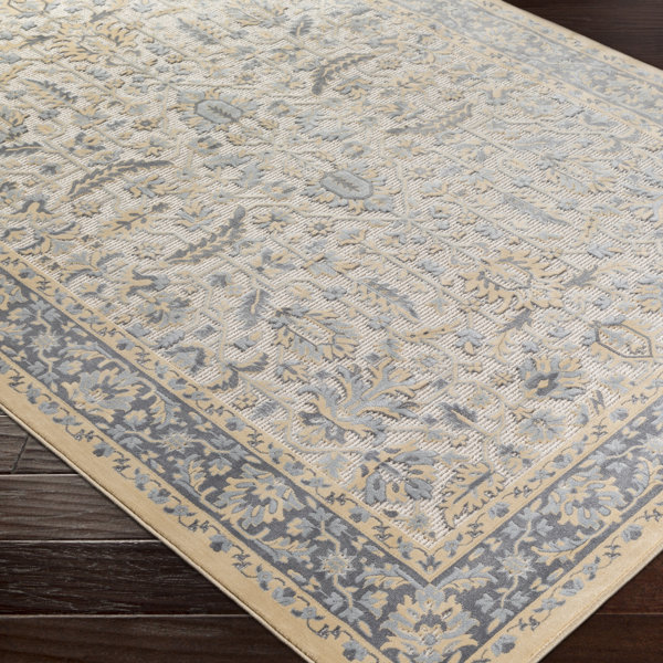 Charlton Home Brooks Farm Blue Yellow Area Rug Reviews Wayfair