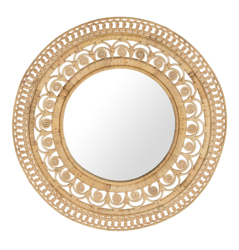 Peacock Round Decorative Accent Mirror. Boho style living room home decor essentials. How to decorate your boho style living room. 