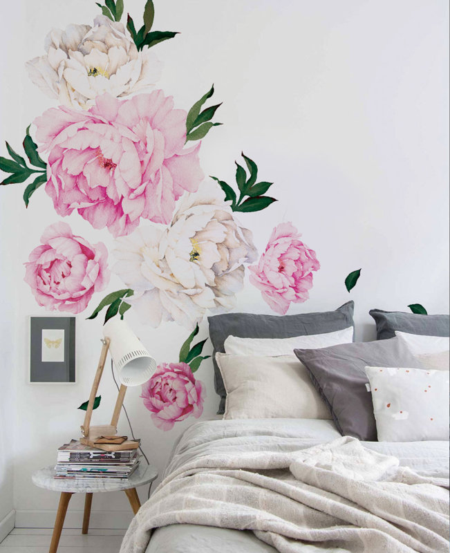 SimpleShapes Peony Flowers Wall Decal & Reviews Wayfair