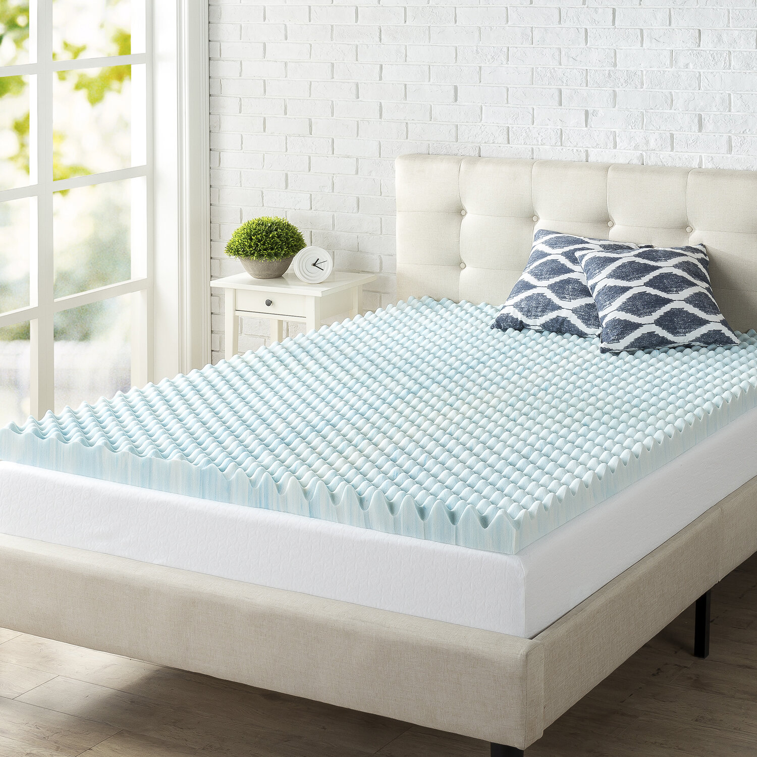 3 gel memory foam mattress topper king