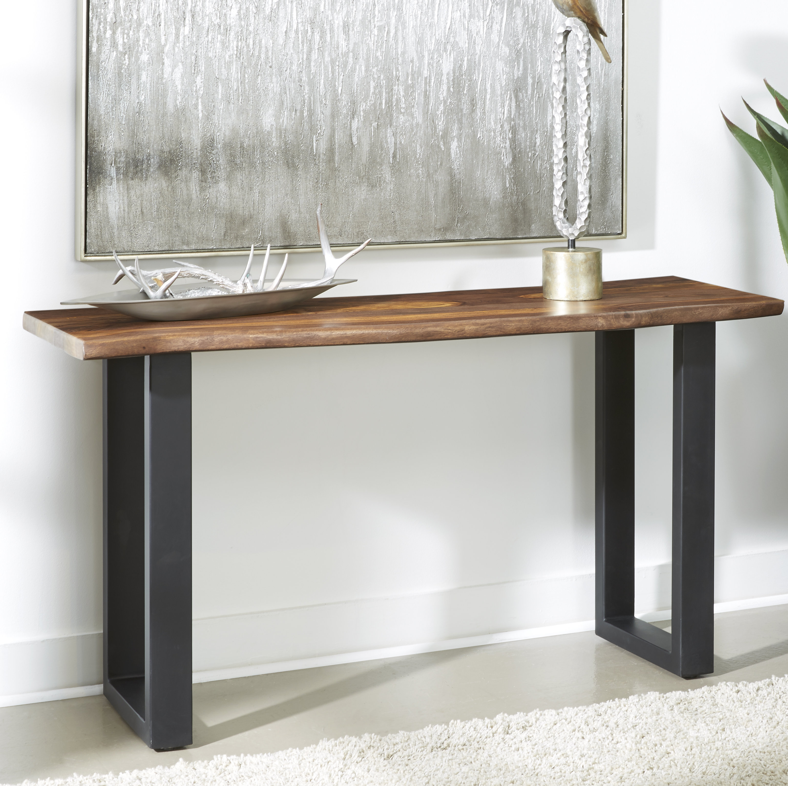 union rustic lucca console table