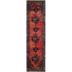 Rangel Orange Area Rug