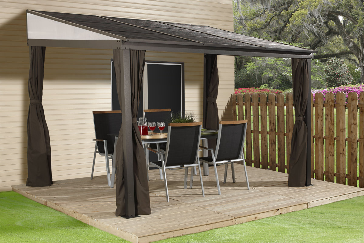 Sojag Portland 14 Ft. W x 10 Ft. D Aluminum WallMounted Gazebo