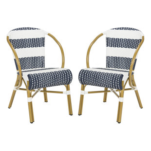 Modern Contemporary Outdoor French Bistro Chair Allmodern Ouatchia French Stacking Patio Dining Chair Set Of 2
