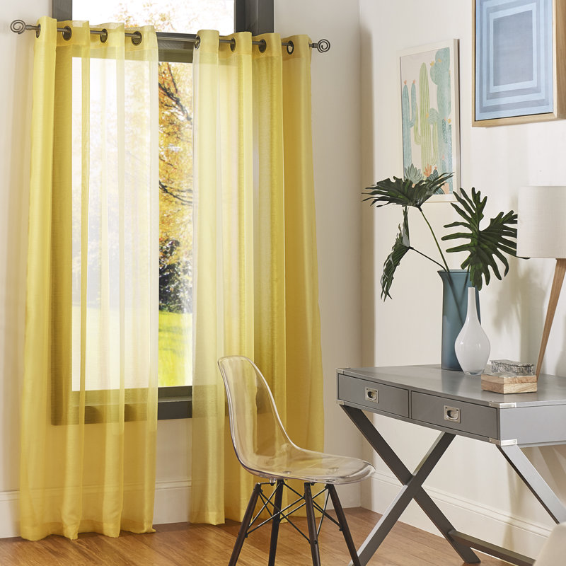 Highlawn Solid Sheer Grommet Curtain Panels Reviews Allmodern