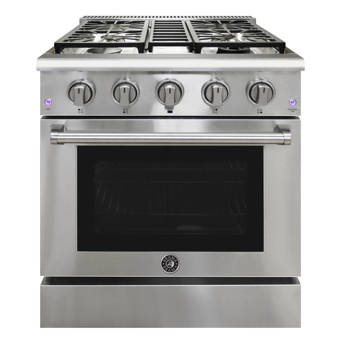 Nxr Professional Ranges 30 4 5 Cu Ft Freestanding Gas Range With Range Hood Wayfair