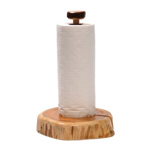 Traditional Cedar Log Free-Standing Paper Towel Holder