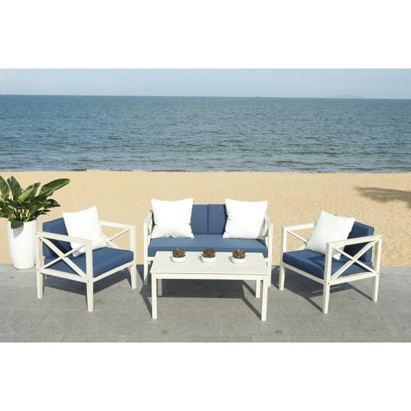 Delray 4 Piece Sofa Seating Group with Cushions & Reviews ...