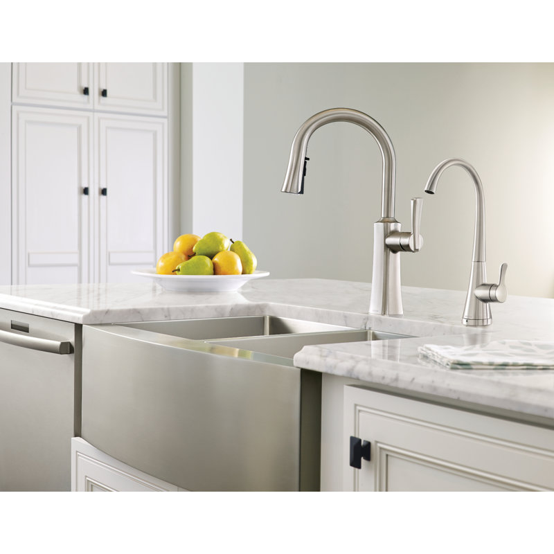 Brushed Gold Moen S5520BG Sip Transitional Cold Water Kitchen Beverage Faucet with Optional Filtration System