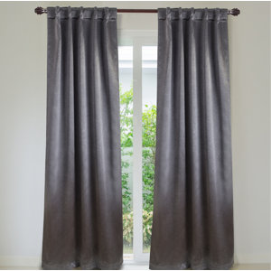 Ballycraigy Solid Blackout Rod Pocket Curtain Panels (Set of 2)