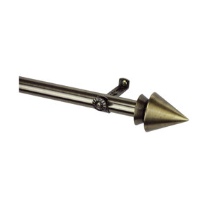 Modern Cone Single Curtain Rod & Hardware Set