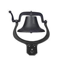 BESPORTBLE Outdoor Dinner Bells Retro Cast Iron Bracket Mounts Bell to Both Indoor Outdoor Wall Doorbell