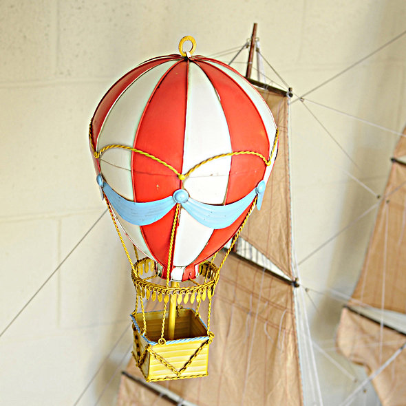 Hot Air Balloon Model Black /& White 13/" Aviation Hanging Ceiling Home Decor New