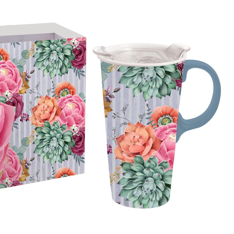 Cypress Succulents 17 Oz Travel Mug Wayfair