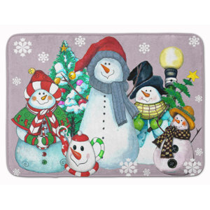 Snowman For the Holidays Memory Foam Bath Rug