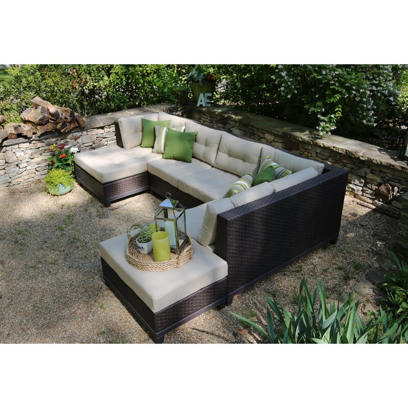 Three Posts Madison Avenue Patio Sectional With Sunbrella Cushions