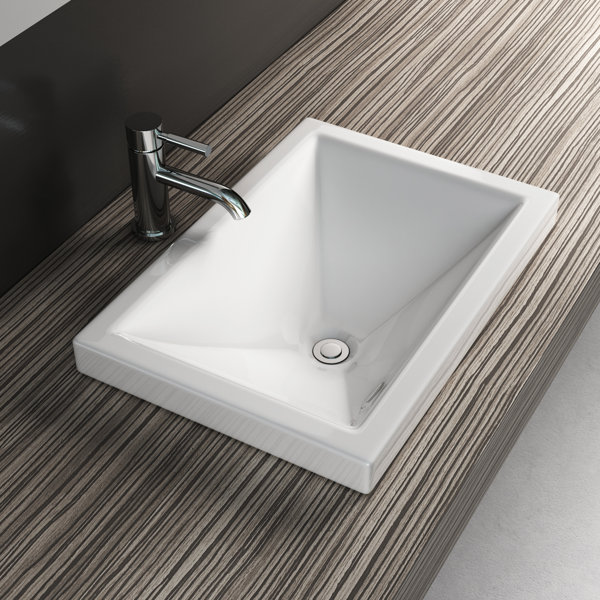 Cantrio Koncepts Vitreous China Rectangular Drop-In ...