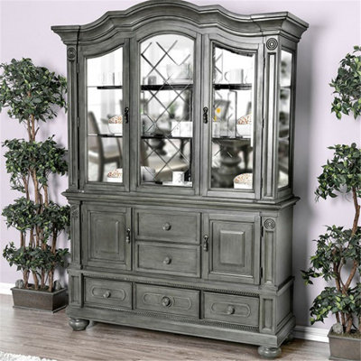 Canora Grey Pagedale 61" Wide 5 Drawer Hutch and Buffet  Color: Silver