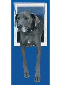 Extra Large White Aluminum Pet Door
