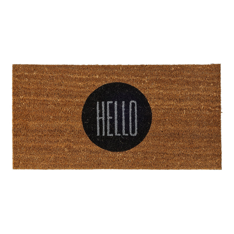 Altona Hello 31 5 In X 15 75 In Non Slip Outdoor Door Mat Reviews Joss Main