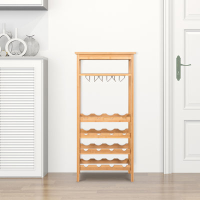 Red Barrel Studio 16 Bottle Floor Wine RackGlass Rack Red Barrel Studio