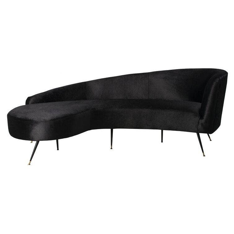 Frankie 86'' Velvet Tuxedo Arm Sofa