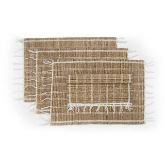 Gracie Oaks Ammar Biscotti Fringed 19 Cotton Placemat Wayfair