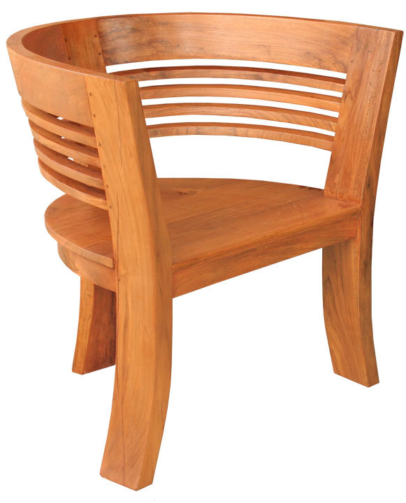 ChicTeakHalf Moon Teak Dining Arm Chair ChicTeakHalf Moon Teak Dining Arm Chair