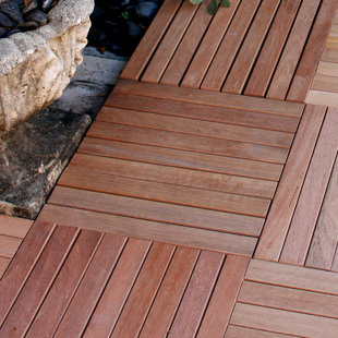 Deck Tiles Le Click 16 X Teak Deck Tile In Natural