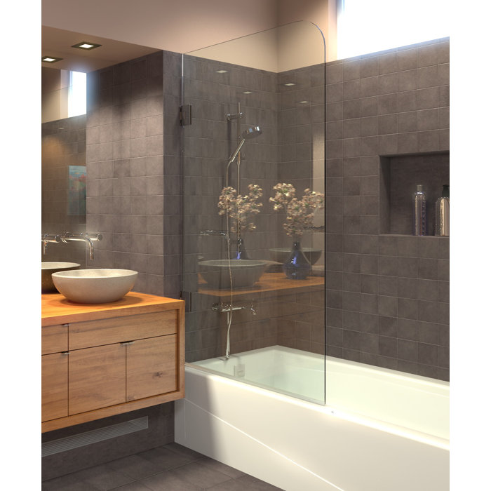 Ark Showers Round Glass Top Corner 33 5 X 60 Hinged Frameless