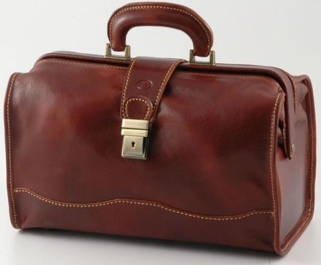 Verona Giotto 14.75" Leather Carry-On Duffel