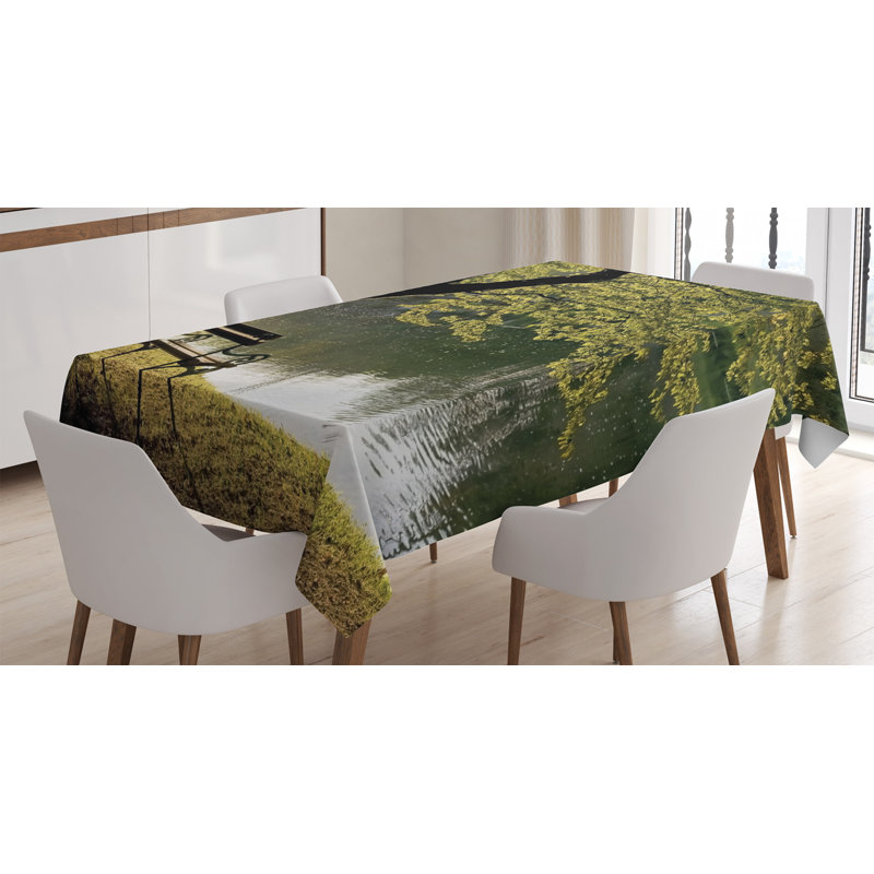 East Urban Home Ambesonne Tree Tablecloth Bench Under Timber Tree