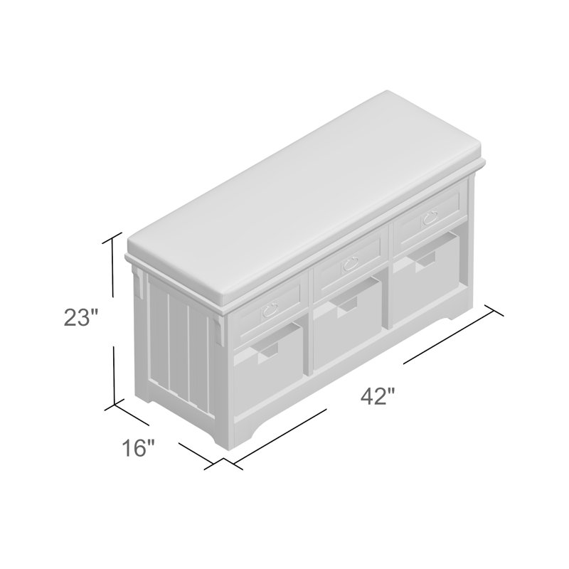 Hemlock Wooden Storage Bench & Reviews Birch Lane