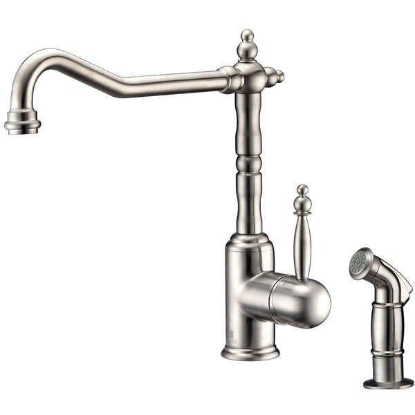 Locke Single Handle Kitchen Faucet with Side Spray by ANZZI