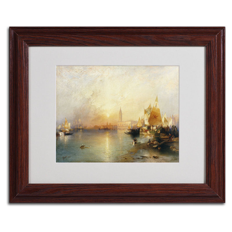 Trademark Art Sunset Venice 1902 By Thomas Moran Matted Framed