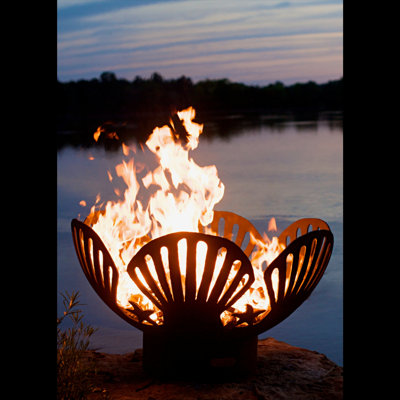 Fire Pit Art Barefoot Beach Steel Wood/Gas Fire Pit  Ignition: Wood Burning, Fuel Type: Wood Burning