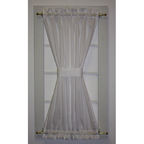 August Grove Howerton Solid Semi Sheer Rod Pocket French Door