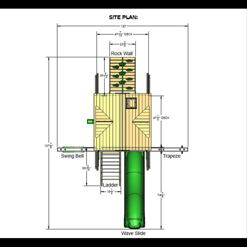 five star ii space saver cedar swing set